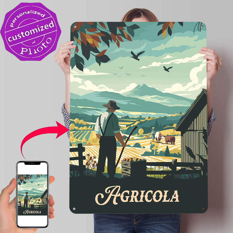 Board Game Illustrator - Poster in Metallo con Texture 3D
