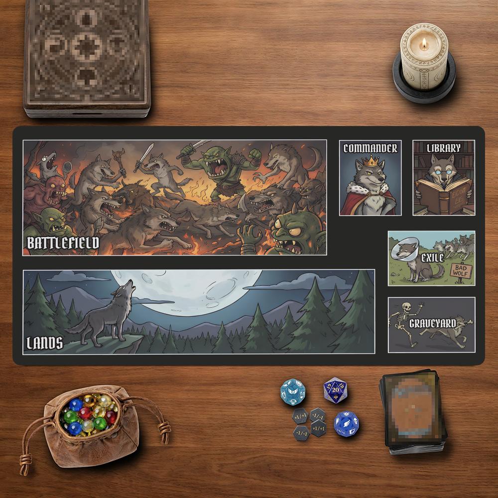Play Mat Neoprene - Tappetino da gioco Werewolf Tribe MTG&TCG,