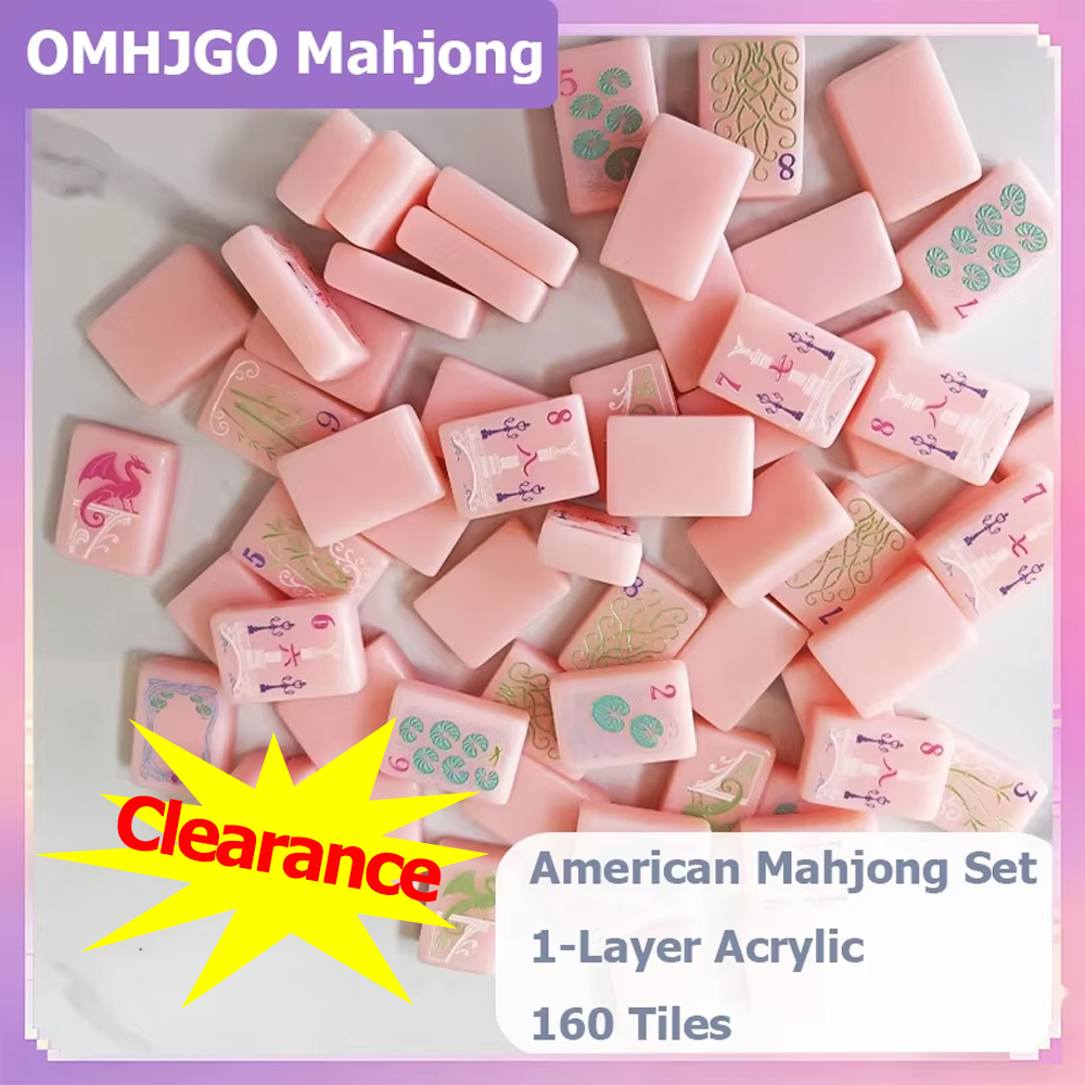 Board Game Mahjong - Set Mahjong Americano Rosa Brillante a