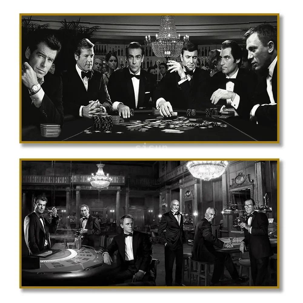 Board Game Hotel - Spy Film Classic Poker Canvas Art